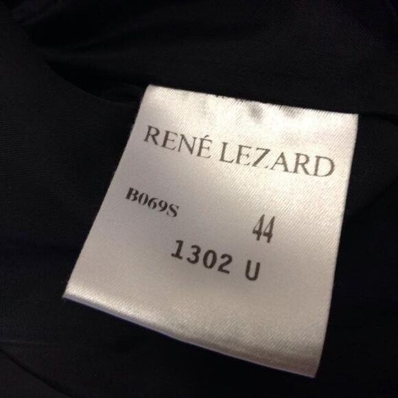 René Lezard VTG 90s Y2K Lightweight Wool Buckle Moto Style Jacket Black Sz 44/L - Picture 4 of 5